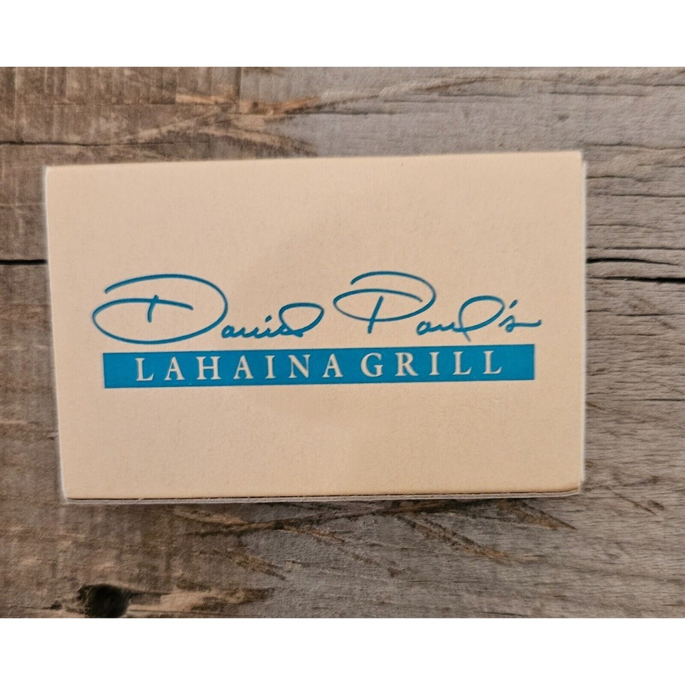 David Paul's‎ Lahaina Grill Matchbox Blue Tip Matches Restaurant Souvenir - Picture 12 of 12